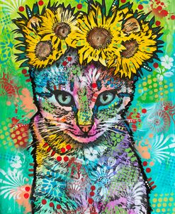 Tabby Cat Daisies