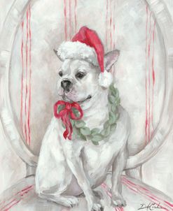 French Bulldog Santa