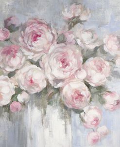 Peonies in White Vase