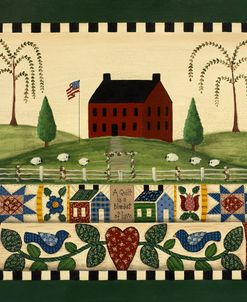 Red House With Quilts