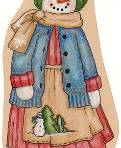 Apron Snowwoman