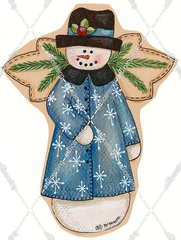 Blue Snowflake Jacket Snowman