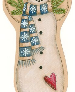 Blue Scarf Snowman