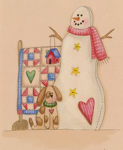 Snowman With Dog