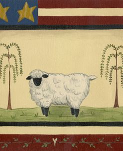 Sheep With Flag Border