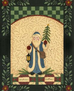 Blue Antique Santa