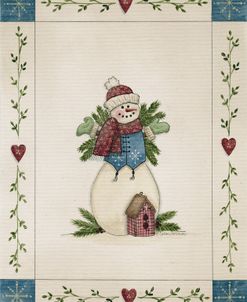 Blue Vest Snowman