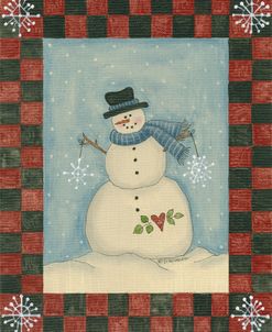 Snowman Holding Snowflakes