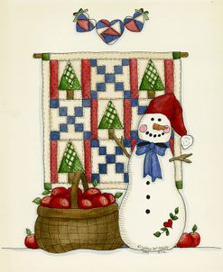 Snowman With Guilt & Apples