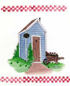Outhouse With Wheelbarrow