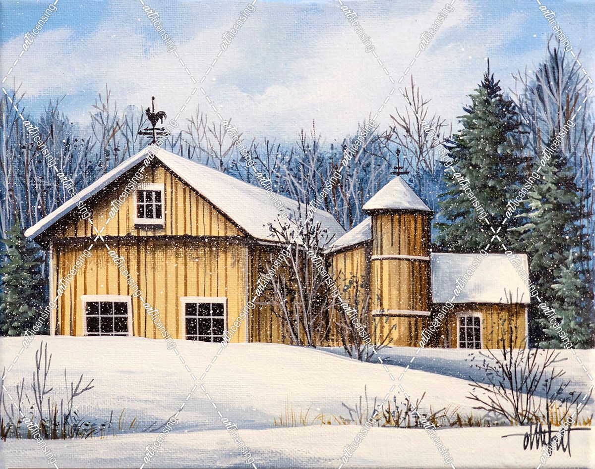 Yellow Barn Winter-sm