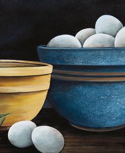 Blue Bowl with Eggs