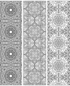 Tiled Pattern Bookmarks Sheet 1