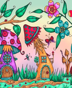 Mushroom Houses Coloured