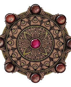 Brown Gemstones Mandala