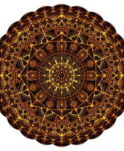 Glowing Orange Mandala