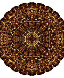 Glowing Orange Mandala