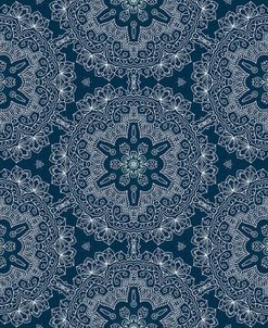 Blue White Flowery Repeat