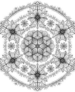 Flowery Circle Mandala