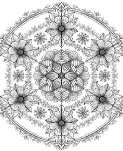 Flowery Circle Mandala
