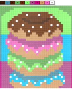 Donuts Pixel Grid