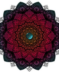 Turquoise Stone Coloured Mandala