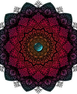 Turquoise Stone Coloured Mandala