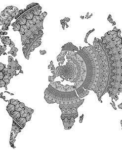 World Map Large Mandala