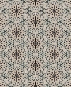 Beige Blue Sketch Flower Repeat