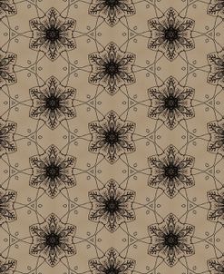 Black Beige Sketch Flower Repeat