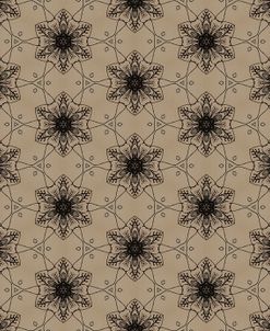 Black Beige Sketch Flower Repeat