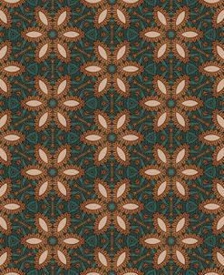 Teal Orange Doodle Repeat