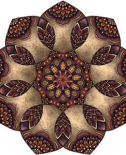 Purple Orange Stone Mandala