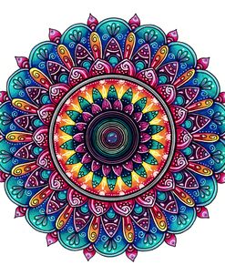 Retrowave Neon Mandala
