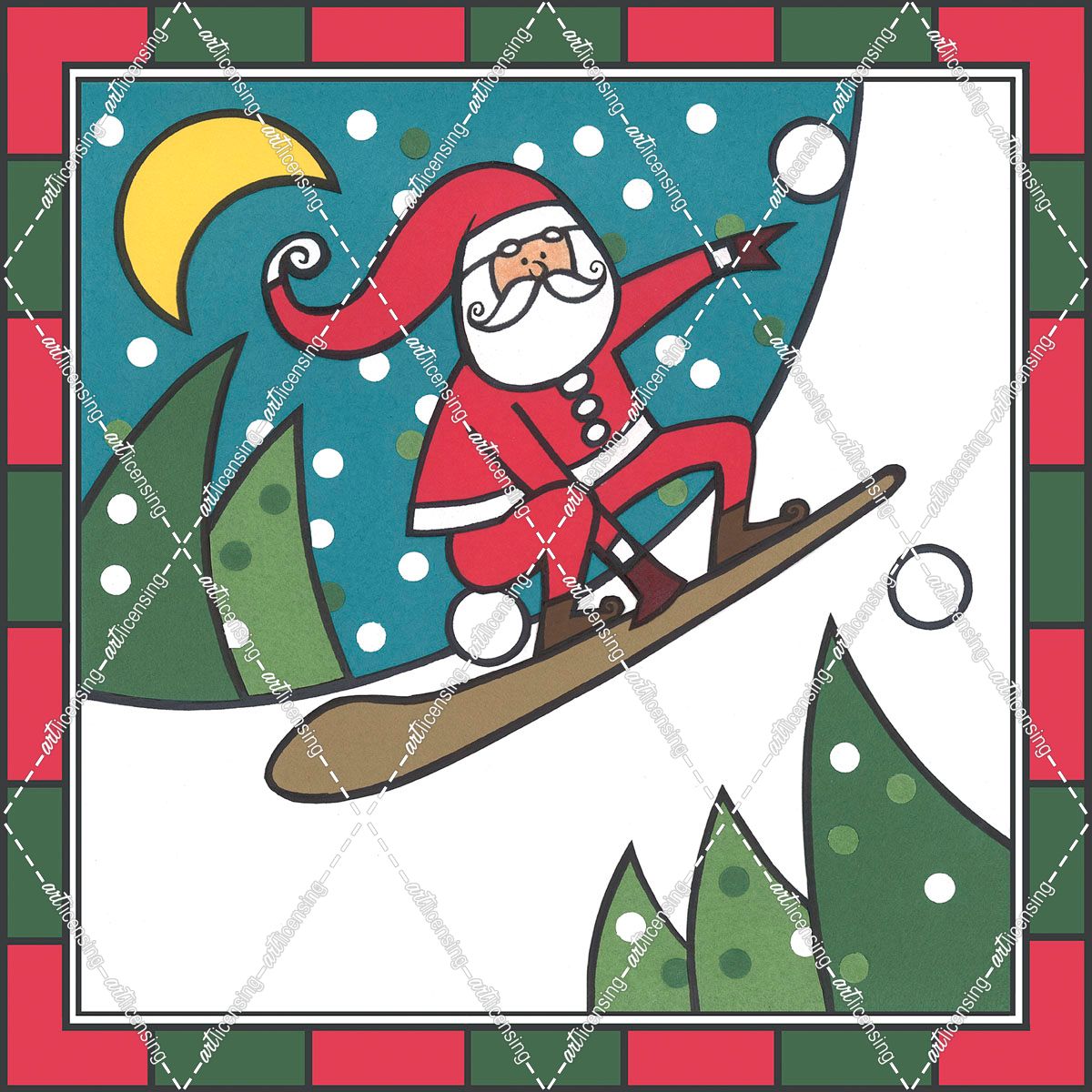 Santa Snowboard 2