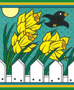 Daffodils 3 With Kernal The Crow