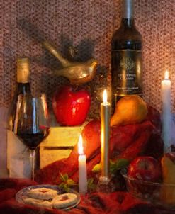 Cabernet And Candles Still Life