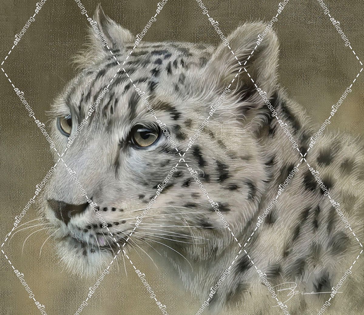 Snow Leopard Face 2