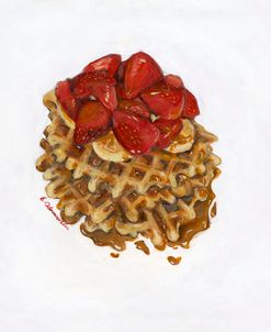 Banana Strawberry Waffles