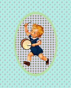 Vintage Boy With Drum