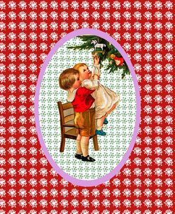 Vintage Xmas Children And Tree