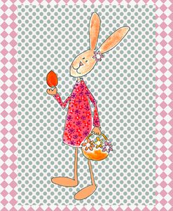 Girl Bunny With Egg & Basket