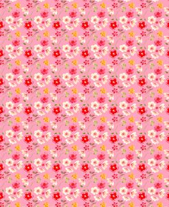 Red & Pink On Fucshia Background