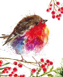 ELX12205 – Fluffy Robin on Berry Branch