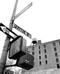 West Broadway and Franklin Street (b/w)