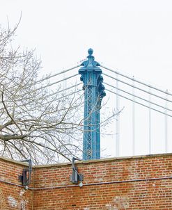 Manhattan Bridge and Brick Wall