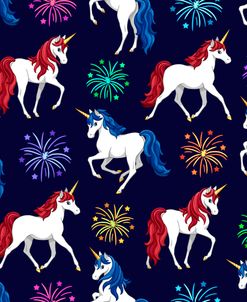 Patriotic Unicorns and Fireworks