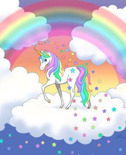 Rainbow Unicorn and Falling Stars