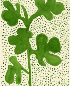 027 Green Leaf with Dots