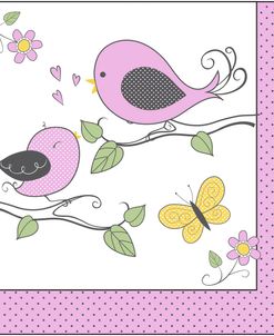 Its a Girl Napkin Birdies